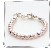 baby bracelet pink|silver